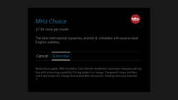 MHz Choice COX Manage Subscriptions