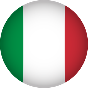 italian flag round icon